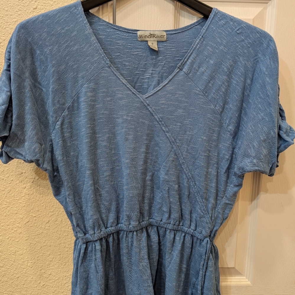 Wind River Blue short sleeve top